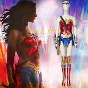 Movie Wonder Woman Cos Diana Same Battle Suit Cosplay Costume Performance Suit  - Picture 1 of 13