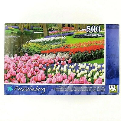 Puzzlebug Colorful Tulips Keukenhoe Garden Lisse, Holland Jigsaw Puzzle 500  - Image 1 of 4