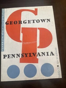 1937 vintage College football program Georgetown vs Pennsylvania - Picture 1 of 13