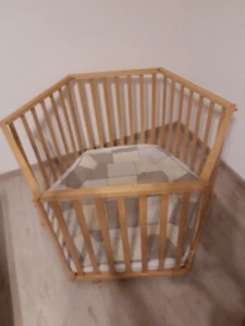 Laufgitter, Laufstall 6-eckig, höhenverstellbar - Bild 1 von 1