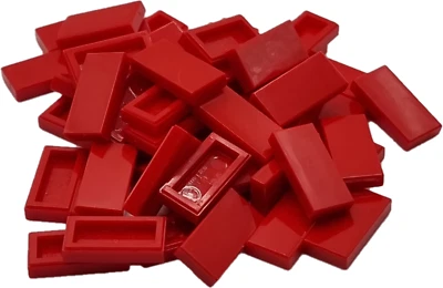 LEGO Nr- 306921 Fliese 1x2 rot / 50 Stück - Bild 1 von 2