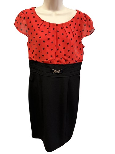 Abito donna Alyx rosso e nero a pois taglia 8