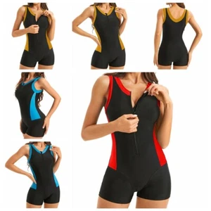 Frauen Strampler Sommer Trikot Tauchen Monokini UPF 50+ Overall Sonnenschutz - Picture 1 of 34