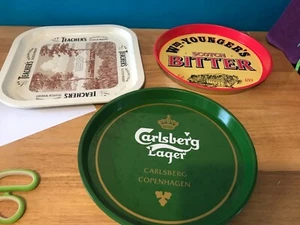 Beer trays. Carlsberg,teachers,wm.younger’s scotch bitter. - Picture 1 of 13