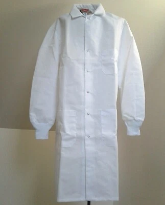 Red Kap Lab Coat White Reg Cut with Stretch Cuffs Medium  - Image 1 of 3