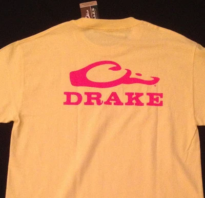 NWT DRAKE Waterfowl Systems Waterfowl Hunting YELLOW T-Shirt Adult Mens Womens L - Image 1 of 3