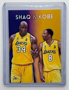 Shaquille O’Neal & Kobe Bryant Limited Edition Artist Signed Trading Card 8/10 - Picture 1 of 2