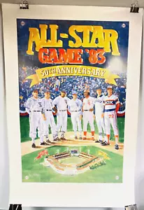 1983 MLB ALL STAR BASEBALL GAME COMISKEY PARK COLOR POSTER 22x33 - Picture 1 of 9