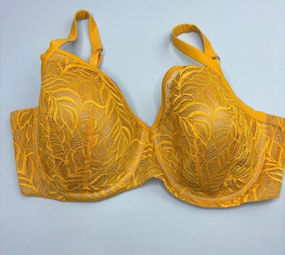 Sujetador ThirdLove Pluma Encaje Demi 38E Amarillo Acolchado Con Aros Correa Ajustable Foto 1 de 4