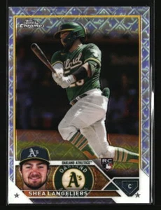 Shea Langeliers 2023 Topps Chrome Logofractor RC #127  Oakland Athletics - Picture 1 of 2