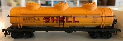 AHM HO Scale Shell 3-Dome Tank Car~ Railroad, Yellow ~ SCCX 1245~ NOS - Image 1 of 4