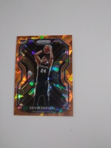 2020-21 Panini Prizm Orange Cracked Ice Devin Vassell Rookie Card RC #252 Spurs