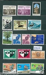 FRN 01 1967 Italia Repubblica 30 valori - 18 serie complete senza linguelle - Imagen 1 de 2