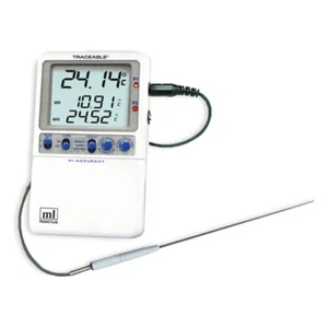 Traceable® Hi-Accuracy Dual Thermometer One Stainless-Steel Probe 1 ea - Picture 1 of 1