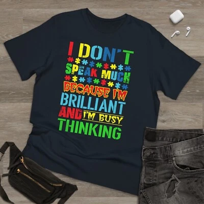 I Don't Speak Much Brilliant Autism awareness Tee Adult Kids Unisex Xmas Puzzle - Image 1 of 3