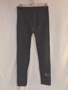 Miami Hurricanes Women’s Fleece Lined Leggings S/M Gray NWT NEW Football - Picture 1 of 3