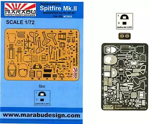 Marabu Models 1/72 SUPERMARINE SPITFIRE Mk.II Photo Etch Detail Set - Picture 1 of 2