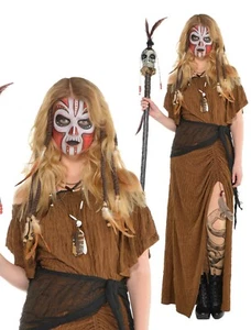 Witch Doctor outfit Womens Dress + belt Hen night Size 8-12 Christy's Halloween - Picture 1 of 1