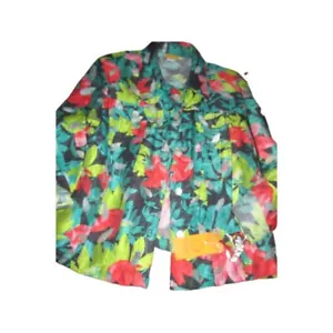 Nwt Ruby Rd sheer tropical print roll sleeve jacket ladies 18 - Picture 1 of 2