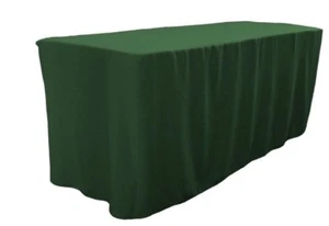 4 Fuß Montierte Polyester Tischabdeckung Messestand DJ Tischdecke Jäger grün - Bild 1 von 3