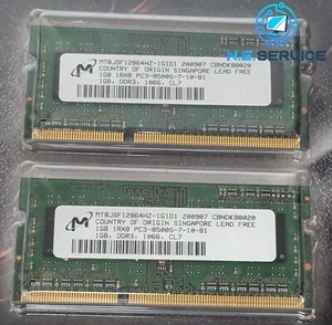Micron 2GB (2 x 1GB) 1RX8 PC3-8500S-7-00-BP DDR3 1066 Memory - Picture 1 of 1