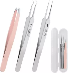 Blackhead Remover Tweezers,Ingrown Hair Tweezers, Precision Blackhead Pimple - Picture 1 of 5