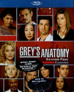 Grey's Anatomy - Complete Season Four (4th) Expanded (Blu-ray, 2008, 4-disc set) - Picture 1 of 1
