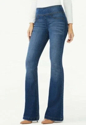 Sofia Jeans by Sofia Vergara Melisa Super High Rise Flare Pull On Med Wash - Image 1 of 4