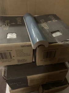 Allen + Roth 6 Boxes 72 pieces Blue Ceramic Half Round Tile #0857820 1.18"x5.9" - Picture 1 of 7