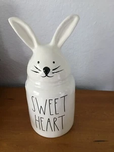 Rae Dunn OSTERHASE-KANINCHEN Kanister "SWEET HEART" Neu mit Etikett - Bild 1 von 4