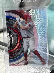 2017 Bowman High-Tek #BHT-RH Rhys Hoskins Pattern 7 Squiggles And Dots **Rare!** - Picture 1 of 6