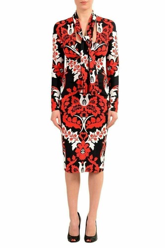 Dsquared2 Abito da donna multicolore a maniche lunghe elasticizzato US XS IT 38