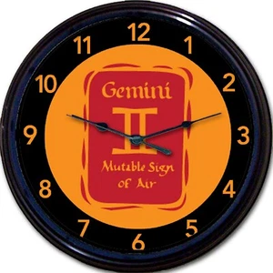 Sternzeichen Zwillinge Wanduhr Astrologie Sternbild Element Luft Neu 10" - Bild 1 von 1