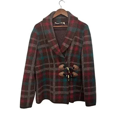 Soft Surroundings Aspen Plaid Wool Alpaca Blend Coatigan Country Size XL UEC - Image 1 of 4