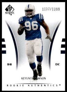 2007 SP Authentic Keyunta Dawson Rookie 1137/1399 Indianapolis Colts #105 R101 - Picture 1 of 2