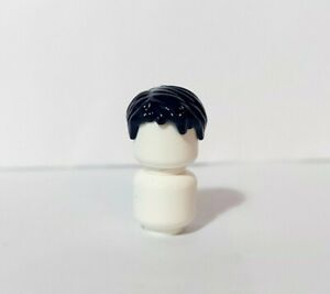 LEGO 1 Hair Wig Boy Male Black Hair Short Tousled with Side Part Minifigures