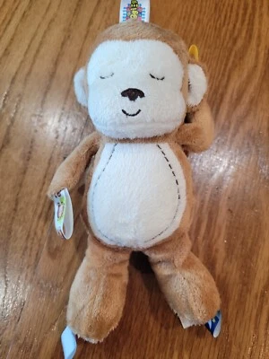 NUEVO Taggies Mono Marrón y Blanco 8" Peluche Suave Animal Bebé Juguete  Foto 1 de 4