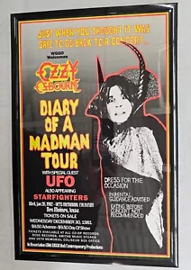 Ozzy Osbourne Diary Of a Madman, Framed Concert Poster - Picture 1 of 2