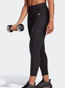 Adidas Woman's XS Optime Stash Pocket High-Waisted 7/8 Leggings, Black - Picture 1 of 14