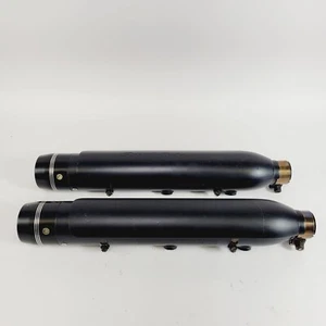 Screamin Eagle Black Harley Davidson Slip-On Mufflers Breakout 2013-2017 - Picture 1 of 12