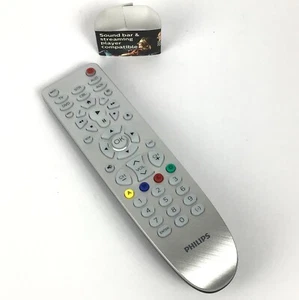 Philips 6-Device Universal Remote Control Silver Backlit Bright White Sound Bar - Picture 1 of 4