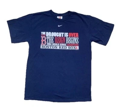 Camiseta De Colección Mediana de los Medias Rojas de Boston Nike 2004 Playoffs MLB Y2K Foto 1 de 4
