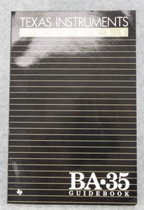 Texas instruments Business BA-35 Calculator Guidebook Paperback 1986 FREE SHIP - Picture 1 of 5