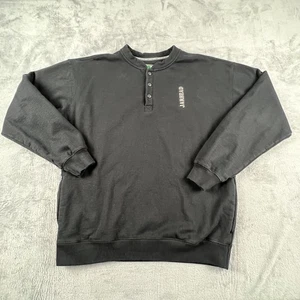 Sudadera Arborwear Para Hombres XL Negra Henley Pullover a Presión Jarhead Algodón Ropa de Trabajo - Imagen 1 de 16