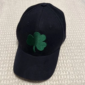 Notre Dame Captivating Shamrock Hat Cap Blue Strap Back Embroidered Canvas Wear - Picture 1 of 7