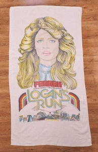 FARRAH FAWCETT Vintage 1976 ASCIUGAMANO DA SPIAGGIA LOGAN'S RUN FILM PROMO FILM MEMORABILIA - Foto 1 di 11