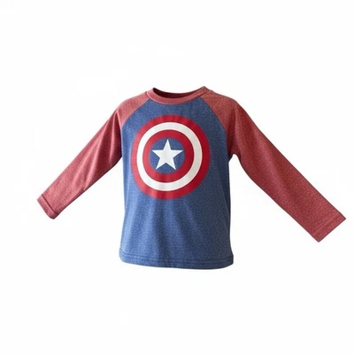 Marvel 2T Long Sleeve Captain America Top Blue/red - Image 1 of 4
