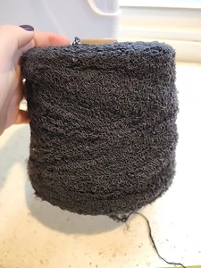 Vintage Conshohocken Baumwolle Boucle Garn schwarz Kone - Bild 1 von 8