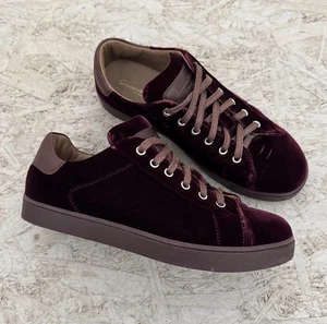Zapatillas de Terciopelo Gianvito Rossi EU 38 UK 5 Borgoña Vino Parte Superior Baja Diseñador de Lujo - Imagen 1 de 12