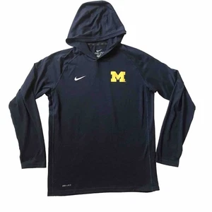 Nike Dri-FIT Univ Michigan Wolverines dunkelblau Hoodie leicht Herren Gr. M EUC - Bild 1 von 6
